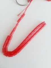 Minik Boy Kesme Model Ateş Kehribar Tesbih