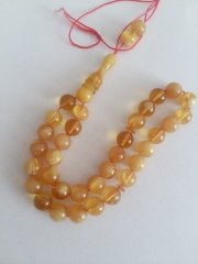 Minik Boy Küre Kesim Sıkma Kehribar Tesbih