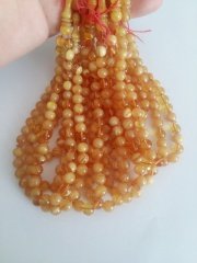 Minik Boy Küre Kesim Sıkma Kehribar Tesbih