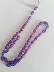 Minik Boy Arpa Kesim Ateş Kehribar Tesbih