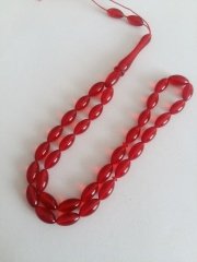 Arpa Kesim Kırmızı Ateş Kehribar Tesbih