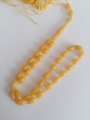 Arpa Kesim Sarı Sıkma Kehribar Tesbih