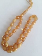 Beyzi Kesim Yoğun Hareli Sıkma Kehribar Tesbih