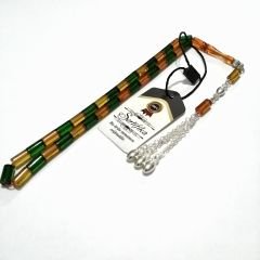 Gümüş Kaplama Alpaka Püsküllü Kesme Model Bonibon Tesbih