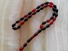 Beyzi Kesim Hareli Sıkma Kehribar Tesbih