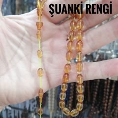 Sistem Püsküllü İmamesi Halkalı Beyzi Kesim Ateş Kehribar Tesbih