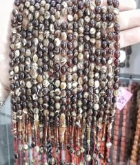 Sistem Püsküllü Beyzi Kesim Sıkma Kehribar Tesbih