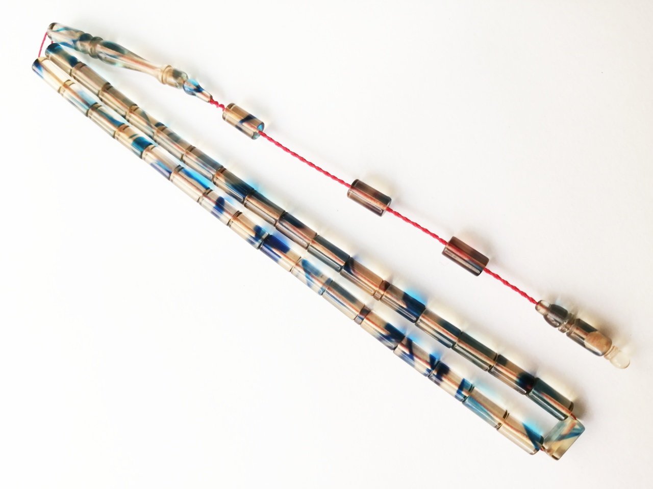 Sistem Püsküllü Kesme Model Hareli Sıkma Kehribar Tesbih