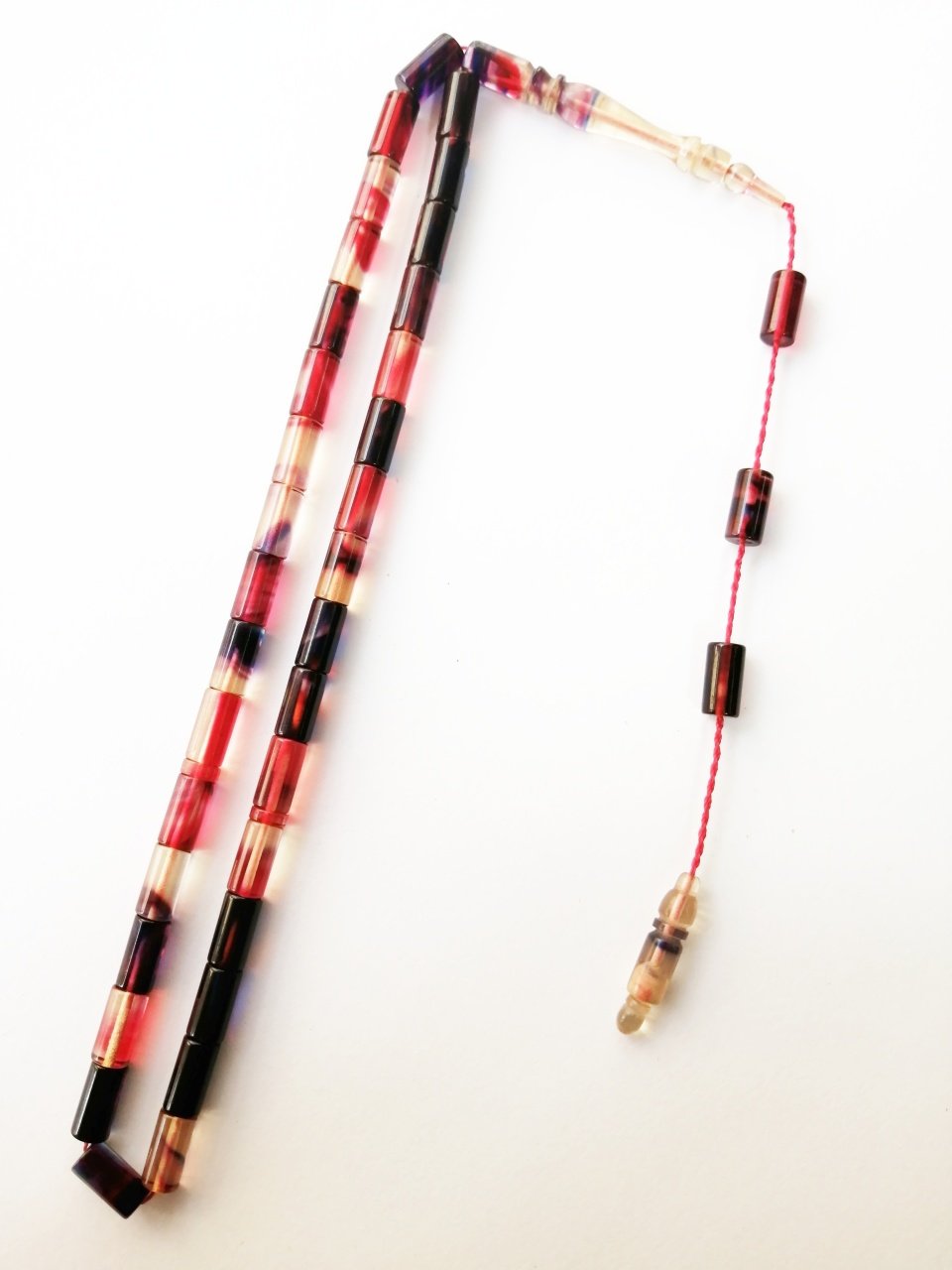 Sistem Püsküllü Kesme Model Hareli Sıkma Kehribar Tesbih