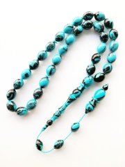 Sistem Püsküllü Özel İşçilikli Tombul Beyzi Kesim Arizona Firuze Tesbih