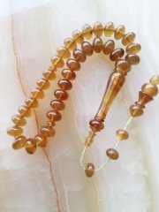 Sistemli Imamesi İşçilikli Kolleksiyonluk mercimek Kesim Ateş Kehribar Tesbih