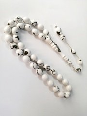 Sistem Püsküllü Özel İşçilikli Tombul Beyzi Kesim Simli Arizona Firuze Tesbih