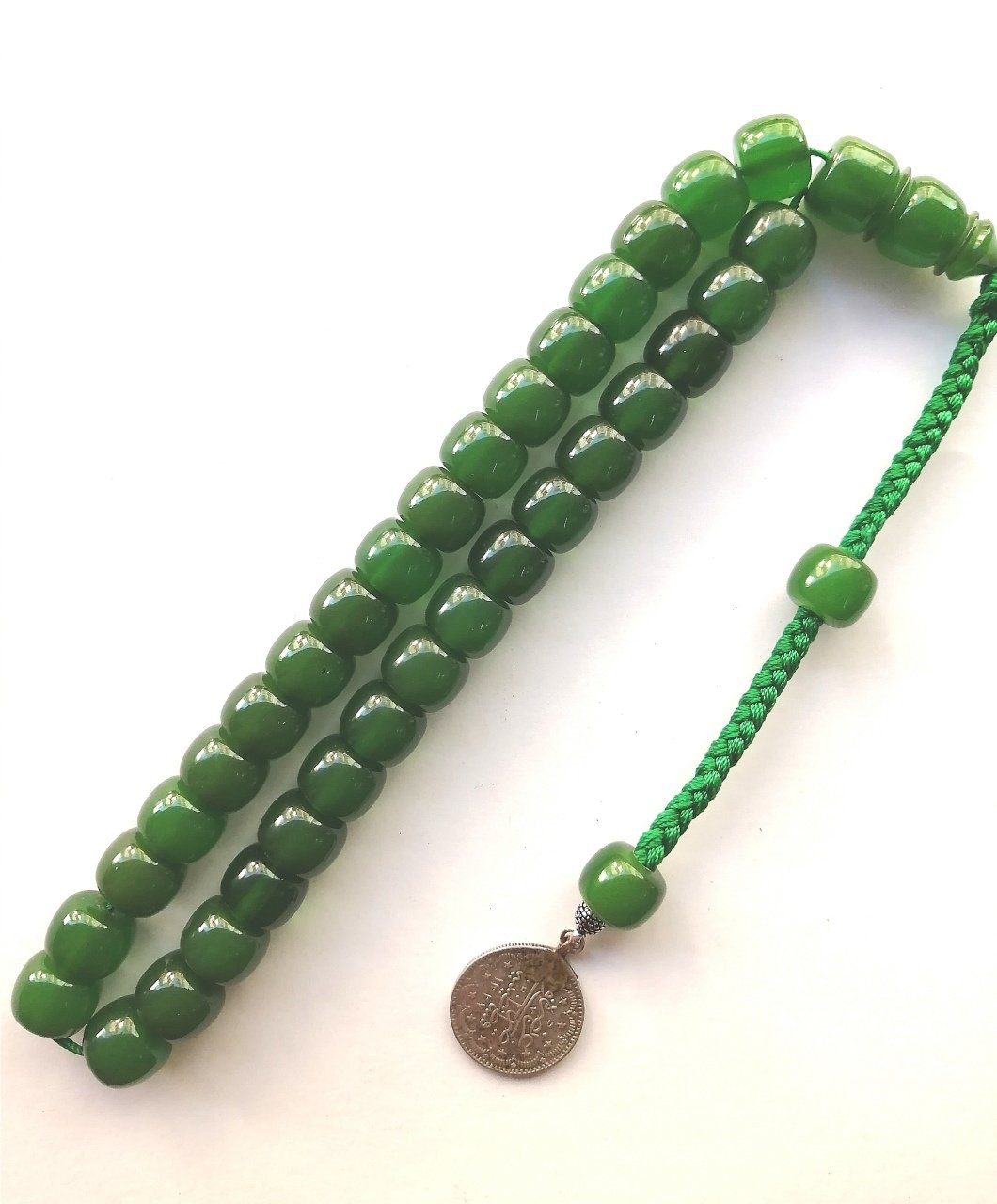 İp Püsküllü Tekerlek Kesim Çubuk Malz. Sıkma Kehribar Tesbih