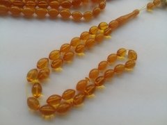 Hareli Özel İşçilikli Sıkma Kehribar Tesbih