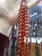 Hareli Özel İşçilikli Sıkma Kehribar Tesbih