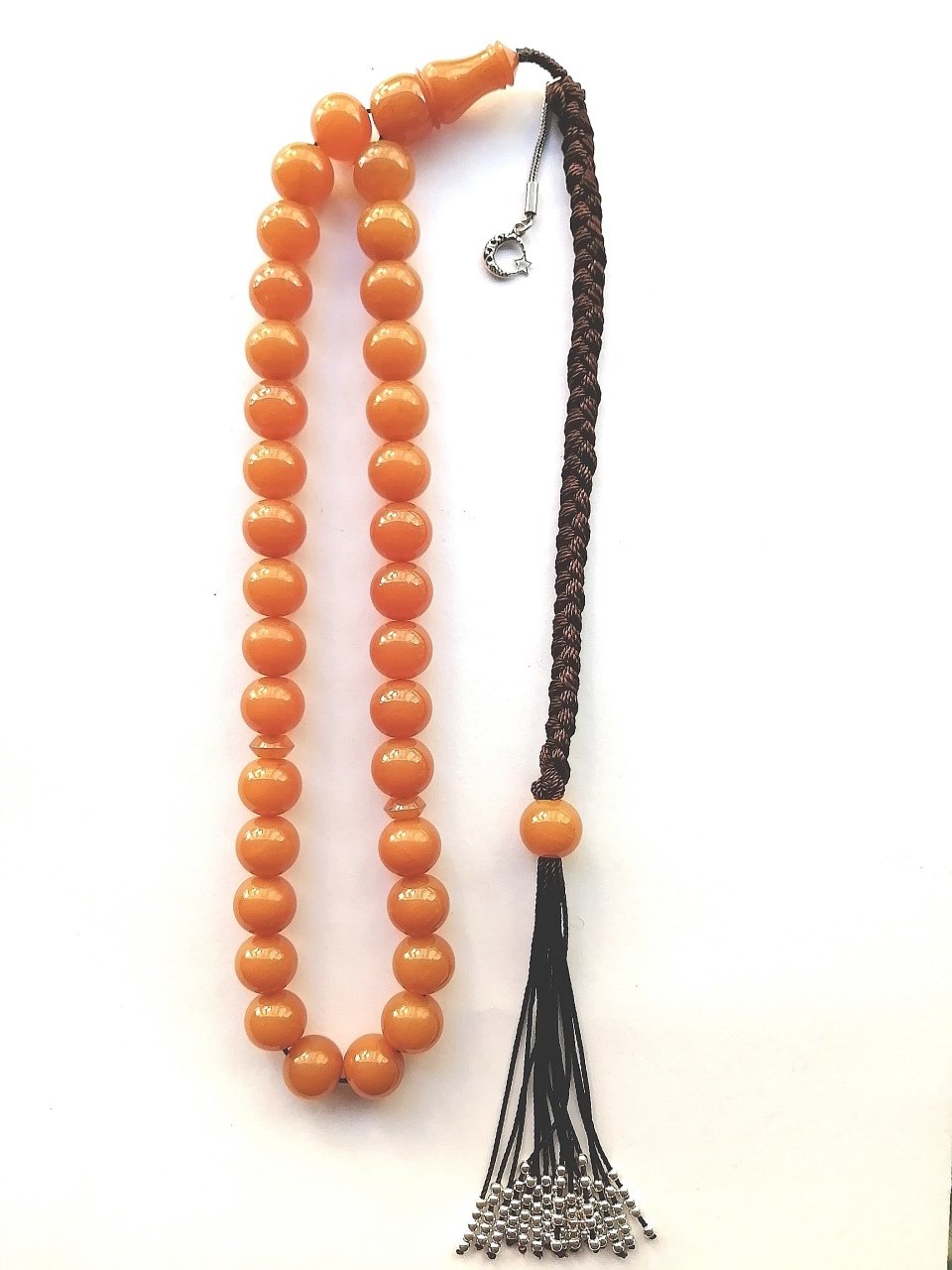 925 Ayar Gümüş İp Püsküllü Küre Kesim Katalin Tesbih