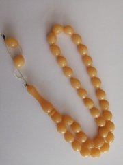 Beyzi Kesim Sıkma Kehribar Tesbih