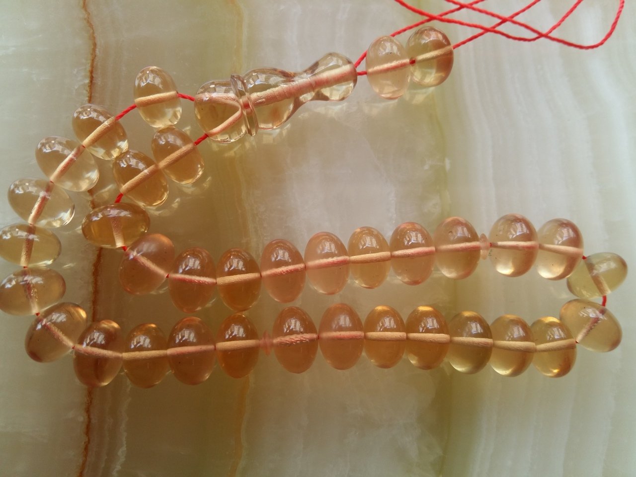 Basık Kesim Bilek Boy Hatasız Ateş Kehribar Tesbih