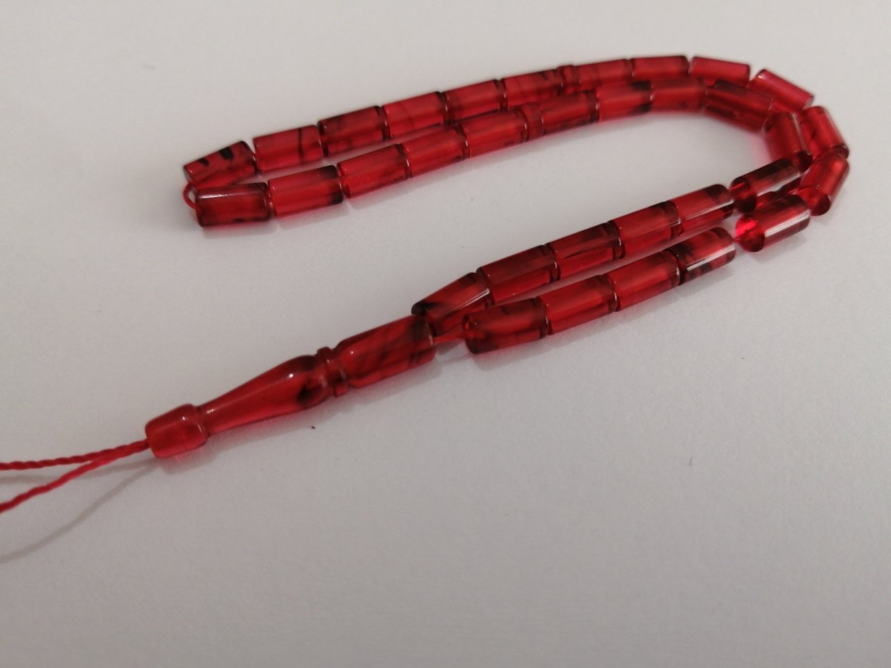 Kesme Model Hareli Sıkma Kehribar Tesbih