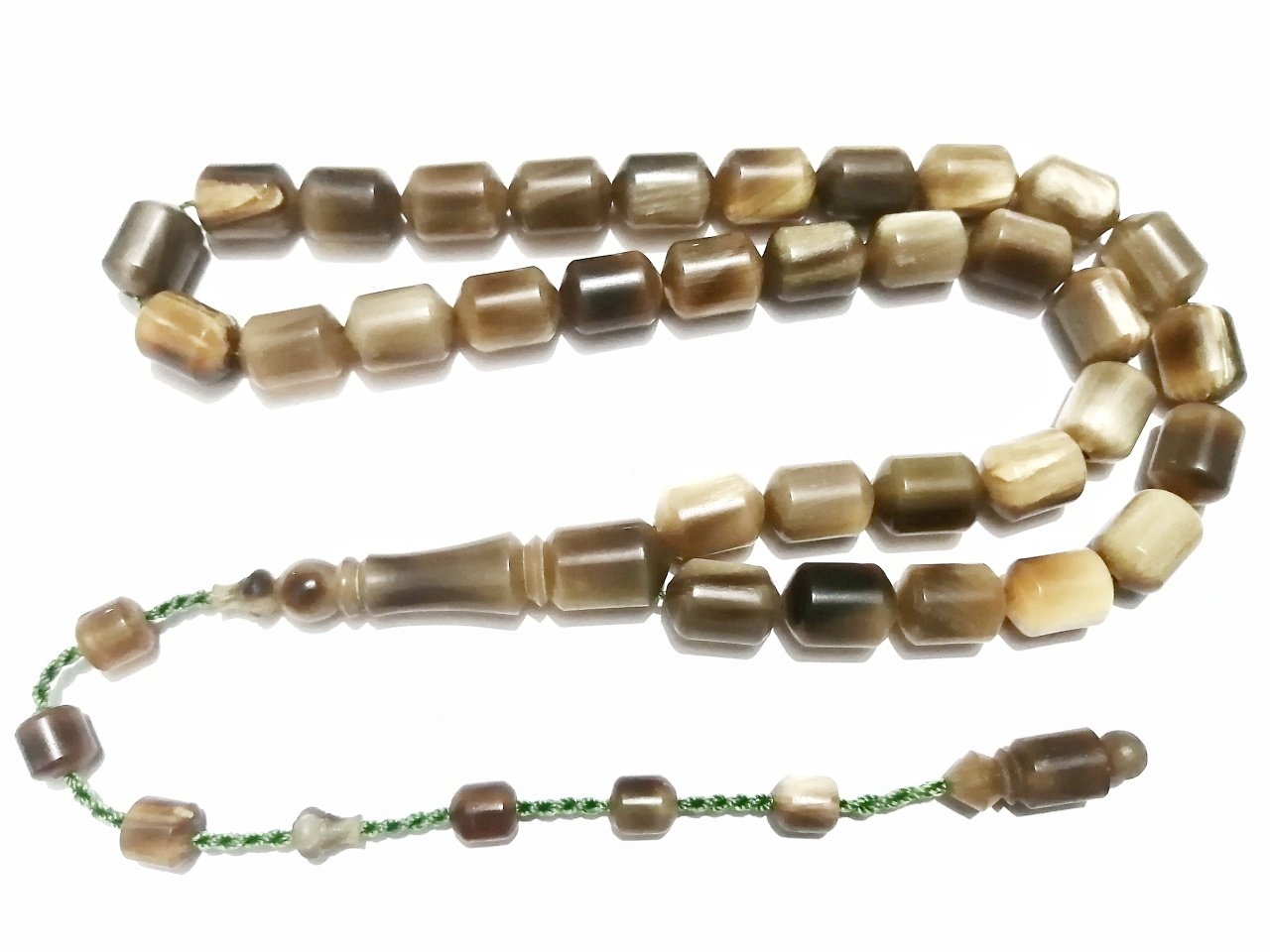 Sistem Püsküllü Özel Tasarım Kızıl Koç Boynuzu Tesbih