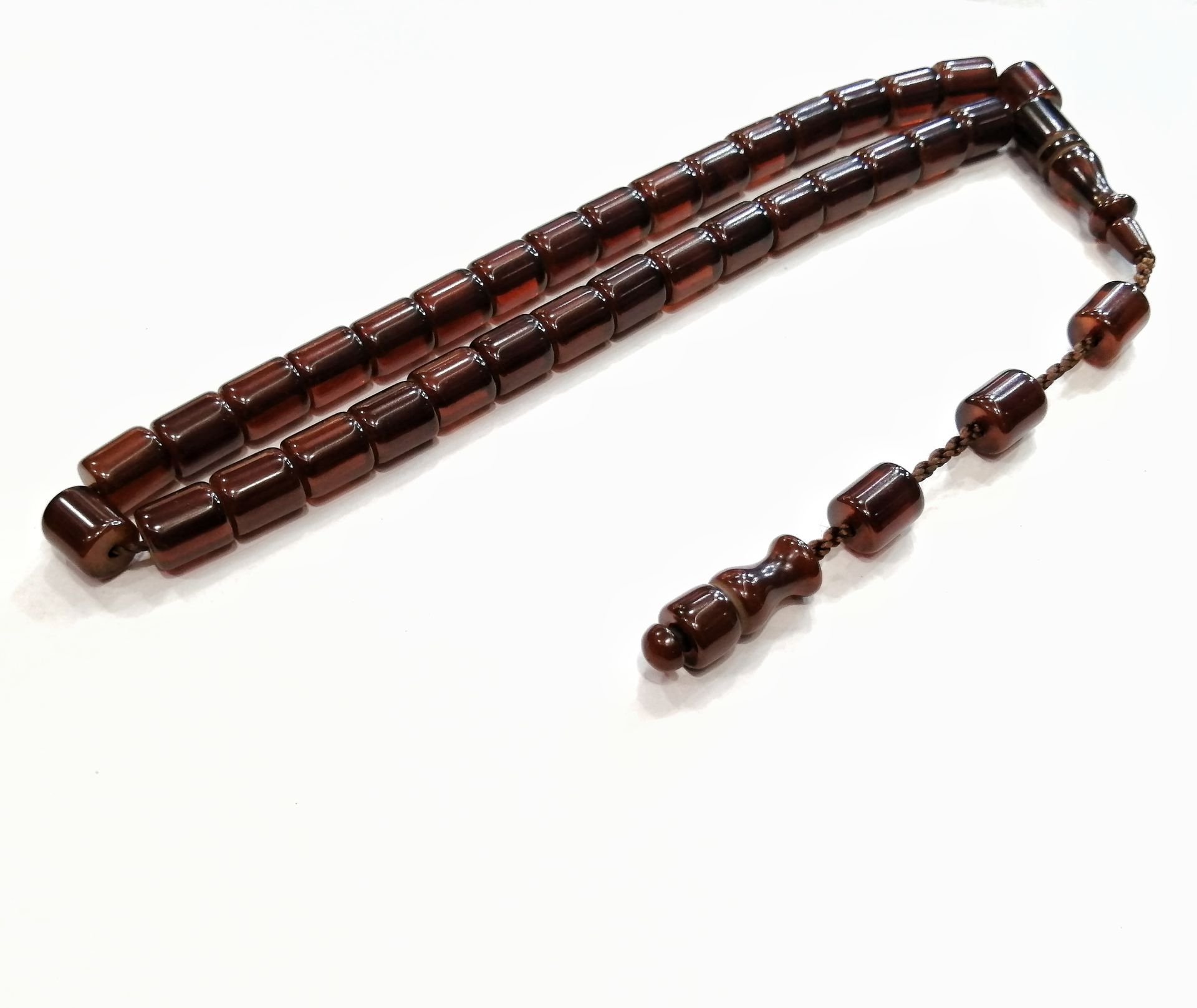 Sistem Püsküllü Kapsül Kesim Sıkma Kehribar Tesbih