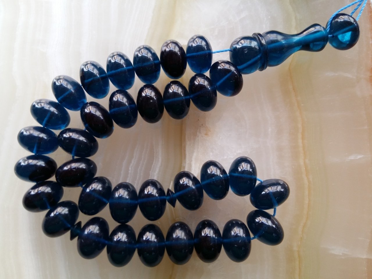 Basık Kesim Bilek Boy Hatasız Ateş Kehribar Tesbih