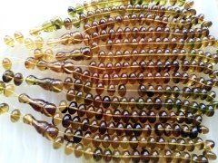 Basık Kesim Bilek Boy Hatasız Ateş Kehribar Tesbih