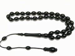 Sistem Püsküllü ve Kumpaslı Özel İşçilikli Erzurum Oltu taşı Tesbih