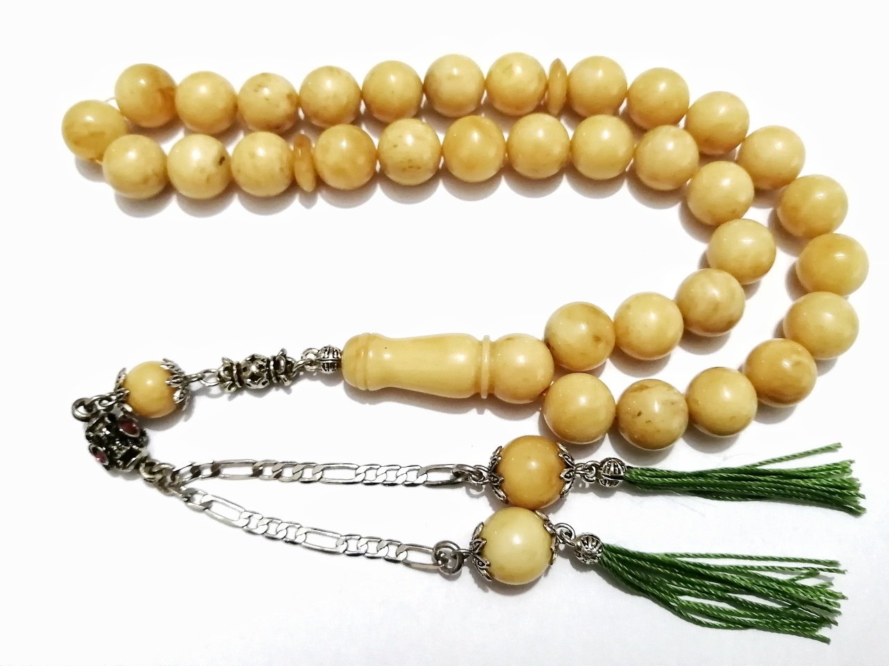 Eskitme Alpaka Püsküllü Küre Kesim Eritme Damla Kehribar Tesbih