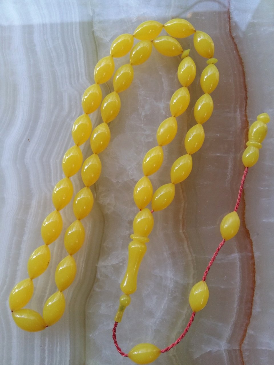 Katalin Sarı Bowling Topu Tesbih