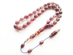 Sistem Püsküllü İmamesi Halkalı Hatasız Beyzi Kesim Sıkma Kehribar Tesbih