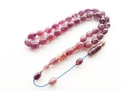 Sistem Püsküllü İmamesi Halkalı Hatasız Beyzi Kesim Sıkma Kehribar Tesbih