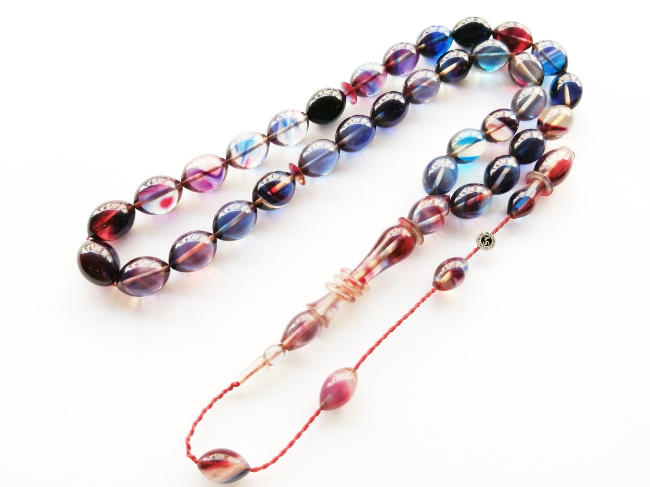 Sistem Püsküllü İmamesi Halkalı Hatasız Beyzi Kesim Sıkma Kehribar Tesbih