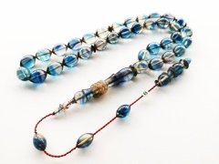 Sistem Püsküllü İmamesi Halkalı Hatasız Beyzi Kesim Sıkma Kehribar Tesbih