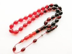 Sistem Püsküllü İmamesi Halkalı Hatasız Beyzi Kesim Sıkma Kehribar Tesbih