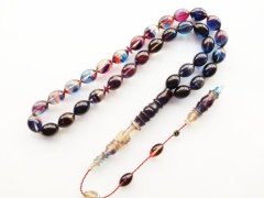 Sistem Püsküllü İmamesi Halkalı Hatasız Beyzi Kesim Sıkma Kehribar Tesbih