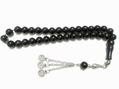 Alpaka Püsküllü Küre Kesim Rustaşı Tesbih