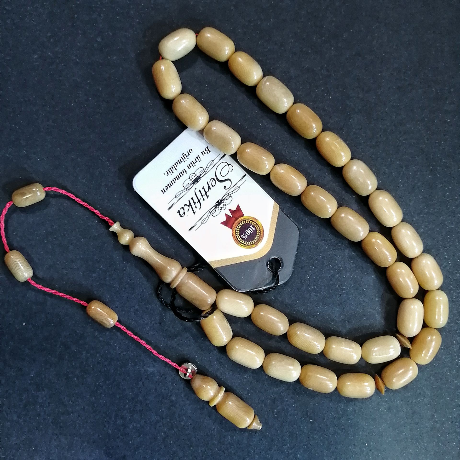 Sistem Püsküllü İmzalı Kapsül Kesim Narçıl Tesbih