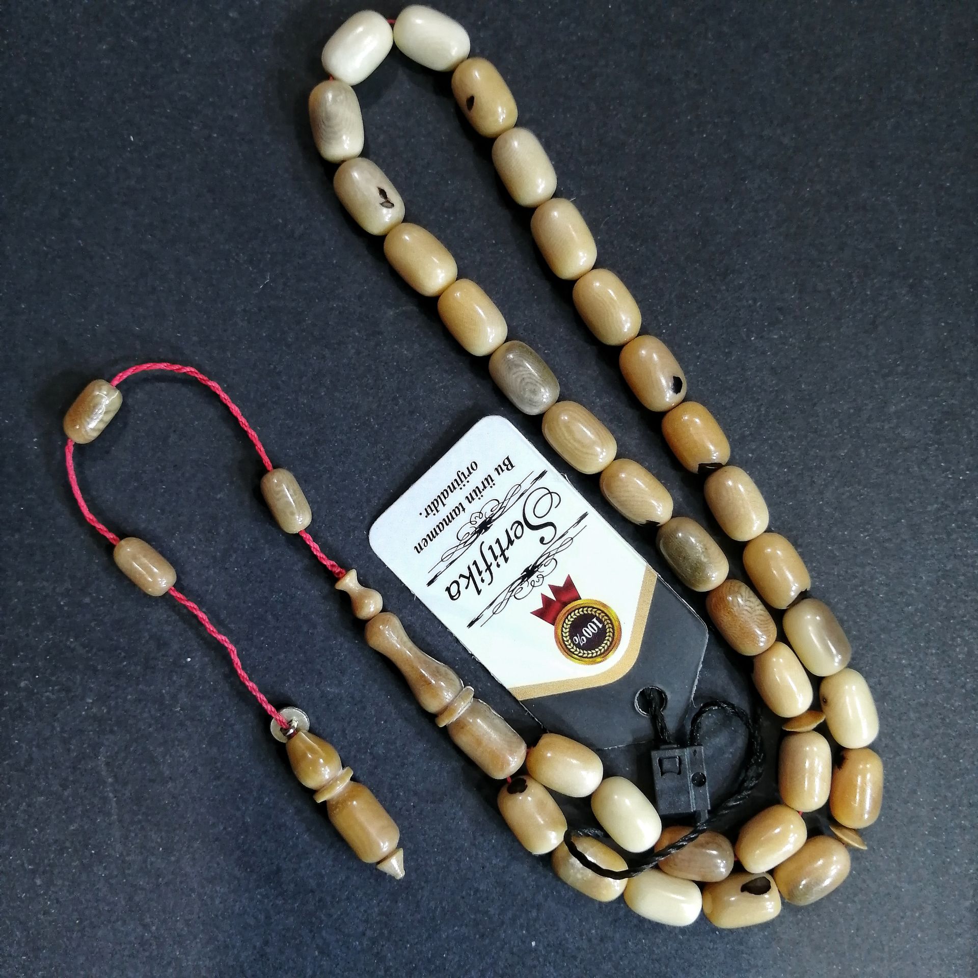 Sistem Püsküllü İmzalı Kapsül Kesim Az Hatalı Narçıl Tesbih