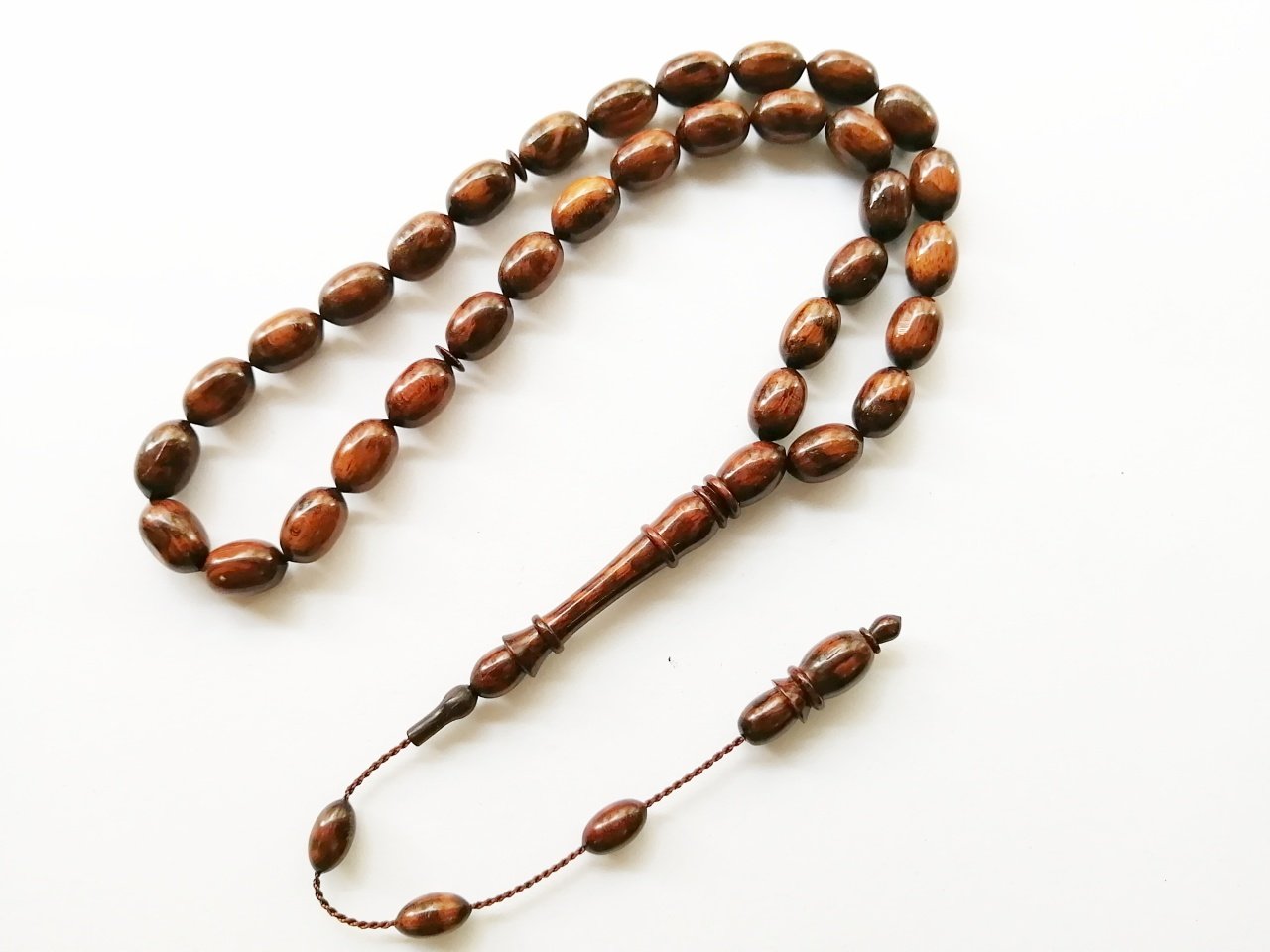 Sistem Püsküllü İbrahim Uysal İşçilikli Yumurta Kesim Yılan agacı Tesbih