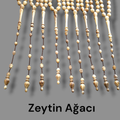 Usta Yapımı Sistem Püsküllü Beyzi Kesim Zeytin Ağacı Tesbih