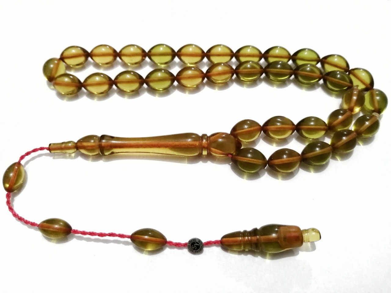 Sistem Püsküllü Selim Yücel Gümüş İmzalı Beyzi Kesim Ateş Kehribar Tesbih