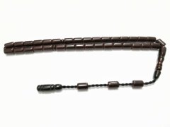 Sistem Püsküllü Kapsül Kesim Mor Renkli Çubuk Malzeme Sıkma Kehribar Tesbih