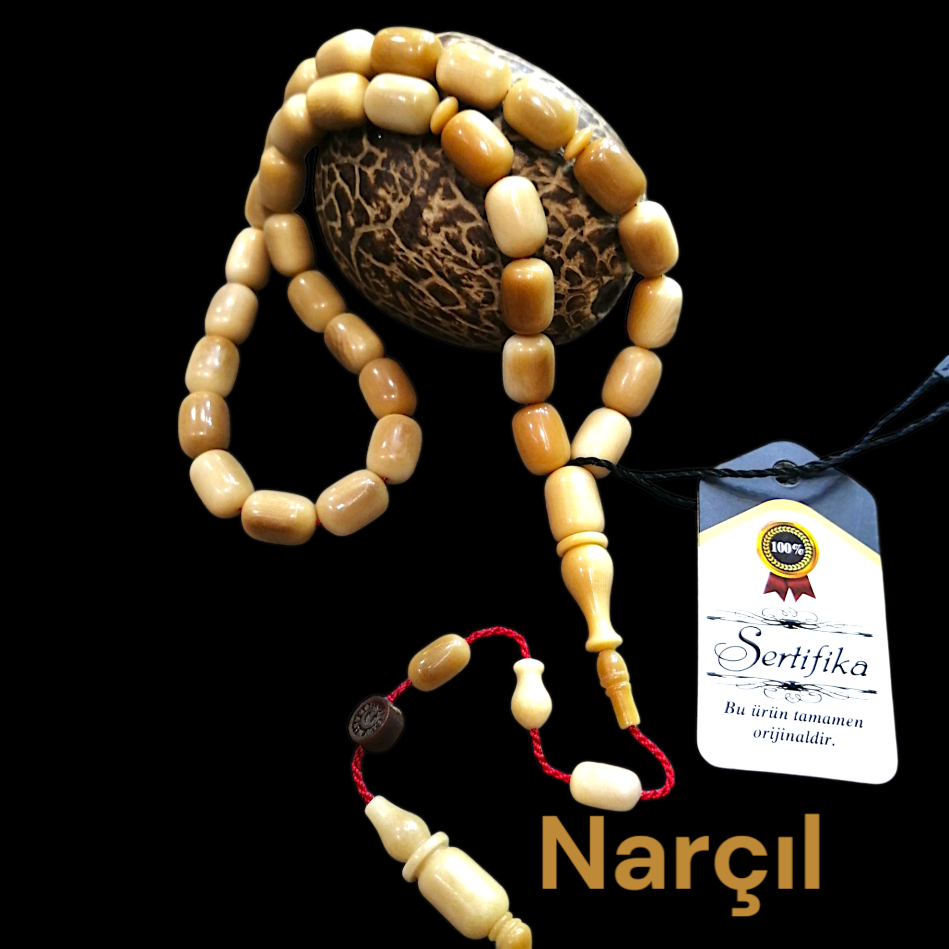 Sistem Püsküllü Kapsül Kesim Usta İşçilikli Narçıl Tesbih