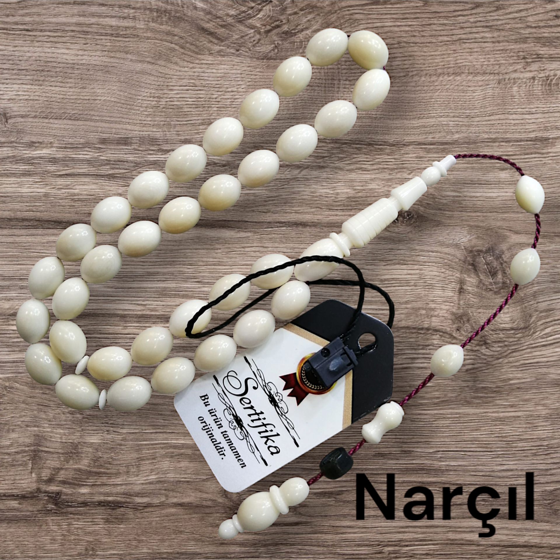 Sistem Püsküllü Beyzi Kesim Usta İşçilikli Narçıl Tesbih