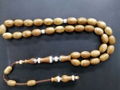 Selim Yücel İmzalı Gümüş Nakkaş İşçilikli Badem Kesim Torna İşçilikli Kuka Tesbih