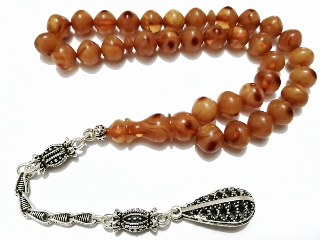 Gümüş Kaplama Püsküllü İstanbul Kesim Katalin Tesbih