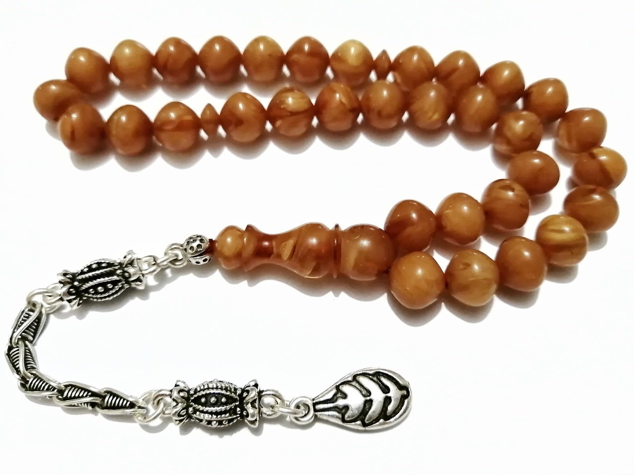 Gümüş Kaplama Püsküllü İstanbul Kesim Katalin Tesbih