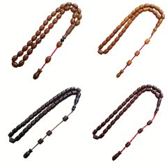 Sistem Püsküllü 4 lü Lot Çubuk Malzeme Kehribar Tesbih