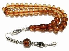 Gümüş Kaplama Püsküllü Basık Kesim Bilek Boy Katalin Tesbih